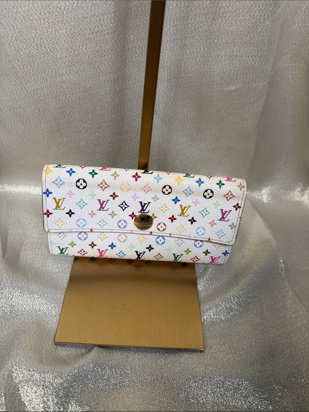 Louis Vuitton White Multicolor Monogram Sarah Murakami Wallet